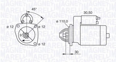 MAGNETI MARELLI 063522310110 -  Стартер